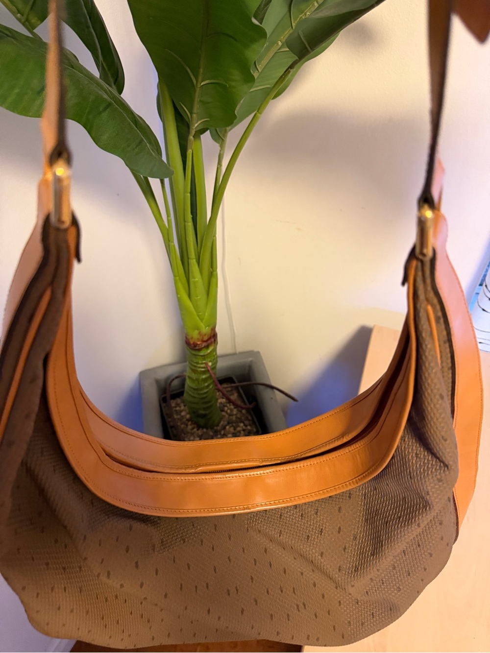 Yves Saint Laurent Brown and Tan Hobo Shoulder Bag - Picture 6 of 8